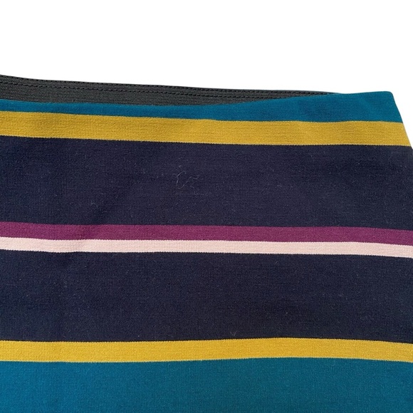 Ann Taylor Factory Petite Striped Pencil Skirt Navy Multicolor 2P - Picture 4 of 10